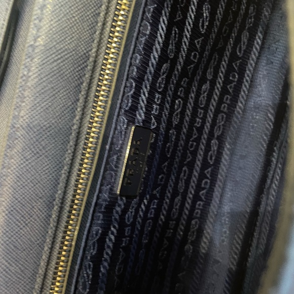 Prada Blue Tessuto Quilted Nylon Leather Chain Bag - Picture 4 of 10